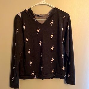 A black and white long sleeve